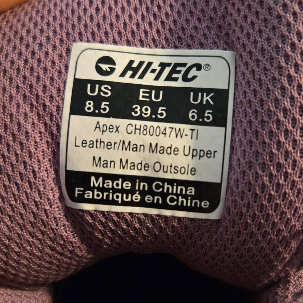 Hi-Tec Womens Sz 8.5 Hiking Trail Shoes Waterproof Hi-Tec - Picture 7 of 7